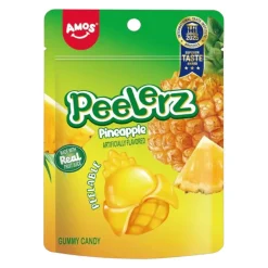 Caramelle Gommose E Morbide-Amos Peelerz Gummy Ananas, caramelle gommose al gusto di ananas da 65g