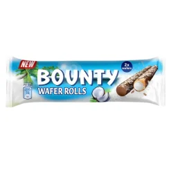 Snack Al Cioccolato|Biscotti E Wafer-Bounty Wafer Rolls, wafer arrotolato ricoperto di cioccolato e ripieno di crema al cocco da 23,4g