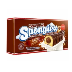 Merendine E Tarts-Jouy&co Cravingz Spongiez Creamy Filling, 5 merendine di pan di spagna ripiene e ricoperte con crema al cioccolato da 200g