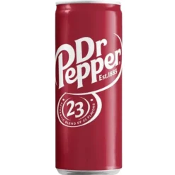 Soft Drink-Dr Pepper , bevanda al gusto di vaniglia e caramello da 330ml