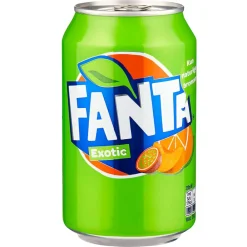 Soft Drink-Fanta Exotic, bevanda alla frutta esotica da 330ml