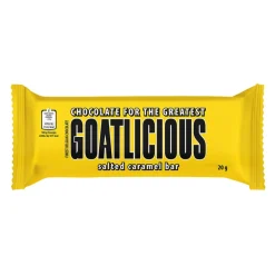Snack Al Cioccolato-Goatlicious Salted Caramel Bar, tavoletta di cioccolato bianco e caramello salato da 20g