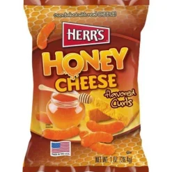Patatine E Chips-Herr's Honey Cheese Curls, patatine al formaggio e miele da 28g