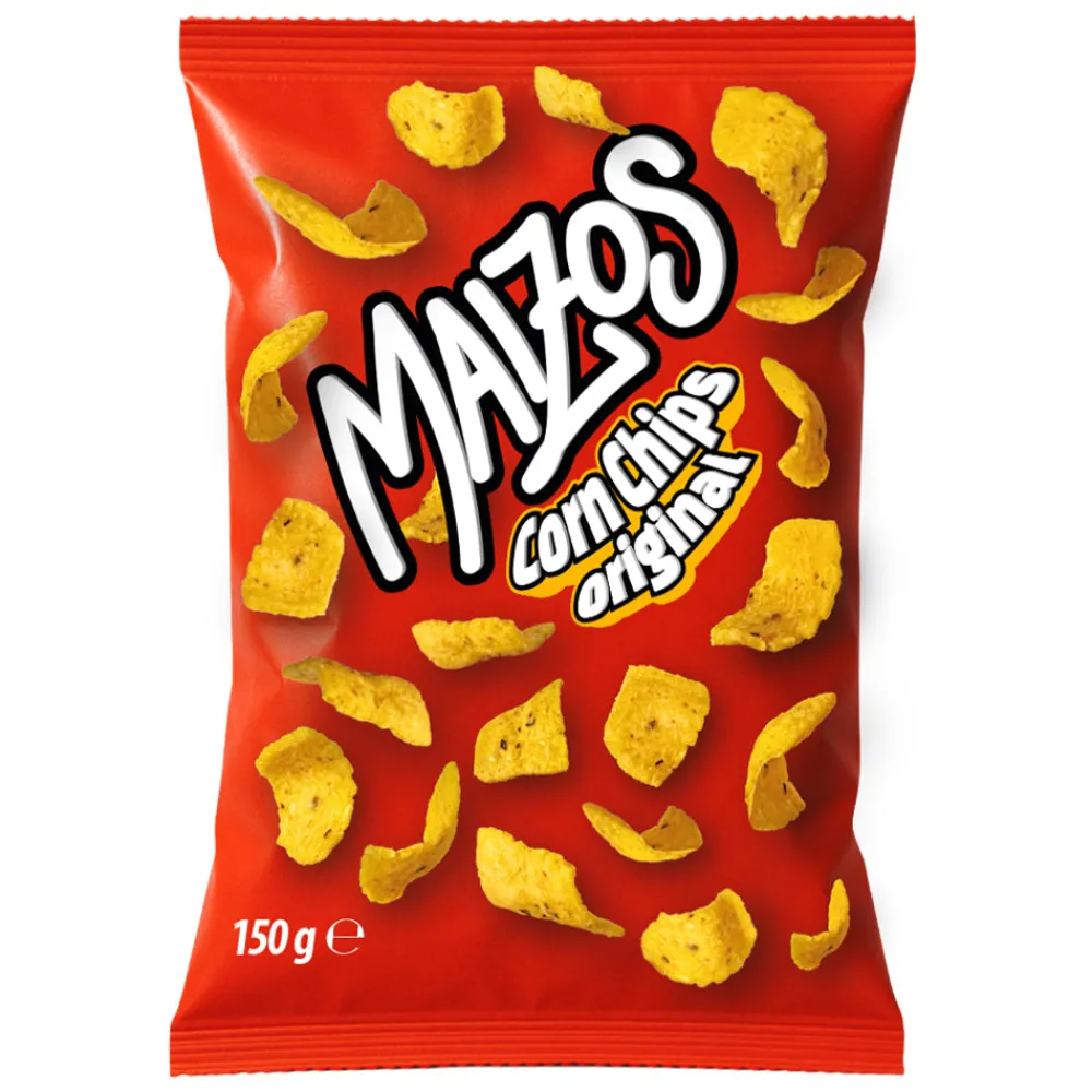 Patatine E Chips-Maizos Corn Chips Original, chips di mais nel gusto original da 150g