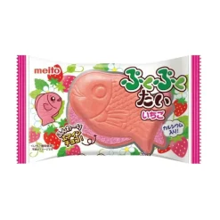 Biscotti E Wafer-Meito Japanese Strawberry Wafer, wafer a forma di pesce con crema alla fragola da 16,5g