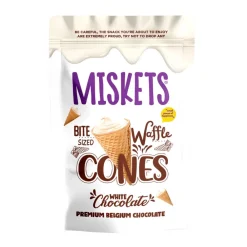 Biscotti E Wafer-- Nessun produttore - Miskets Cones With White Chocolate, coni di cialda con ripieno di cioccolato bianco da 70g