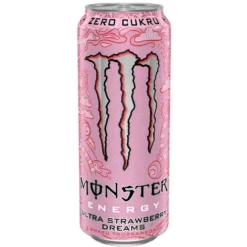 Energy Drinks-Monster Ultra Strawberry Dreams, bevanda energetica al gusto di fragola da 500ml