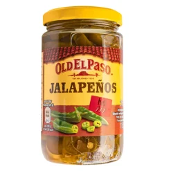 Salse E Condimenti-Old El Paso Jalapeños, peperoncini Jalapeños da 215g
