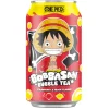Tè, Bubble Tea E Kombucha-One Piece Luffy Bobbasan Ultra Ice Tea Strawberry & Peach Flavour, bubble tea al gusto di fragola e pesca da 320ml