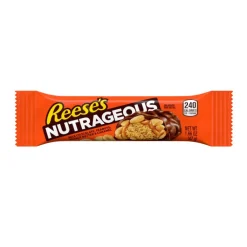 Snack Al Cioccolato-Reese's Nutrageous, barretta al burro d'arachidi e cioccolato da 47g