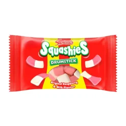 Caramelle Gommose E Morbide-Swizzel s Squashies Drumstick Original Raspberry & Milk Flavour, caramelle gommose al gusto di latte e lampone da 60g