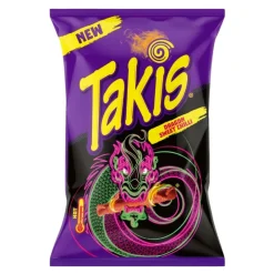 Patatine E Chips-Takis Dragon Sweet Chili, riccioli di tortillas al gusto di peperoncino dolce da 100g