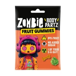 Caramelle Gommose E Morbide-Zombie Body Partz Fruit Gummies, caramelle gommose al gusto di frutta da 35g